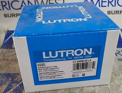 NUEVO - Atenuador multi ubicación Lutron VT-600M-W-LA 120VAC 60Hz 600W/VA Foto 1 de 4