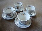 Wedgwood China - Chinese Teal - Set of 4 Cups and Saucers NEW