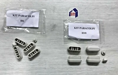 KIT 6 PEZZI PARACOLPI RETTANGOLARI PER SEDILE COPRIWATER WC TERMOINDURENTE - Immagine 1 di 3