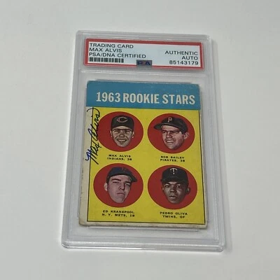 Signed 1963 Topps - Rookie Stars #228 Max Alvis  PSA DNA - Image 1 of 3