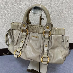 Miu Miu handbag, beige, Vitello leather, logo, gold hardware, white tag - Picture 1 of 20