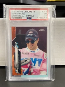2020 TOPPS CHROME SAPPHIRE F1 ORANGE /25 FORMULA 1 SERGIO PEREZ #186 PSA 7 - Picture 1 of 1