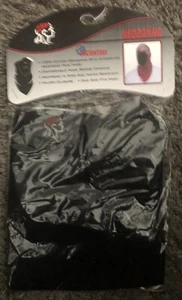 New NEODANNA Solid Black Neoprene Face Mask with Cotton Bandanna VELCRO CLOSURE - Picture 1 of 5