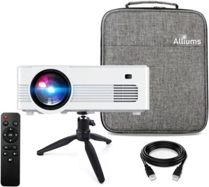 Native 1080P Mini Projector with 8500 Lumens Enhanced Portable Projector ALLIUMS - Picture 1 of 6