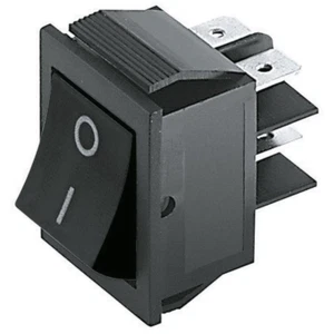 Interruttore a bilanciere 220V 16A bipolare con tasto nero 12V switch 33x25 1249 - Picture 1 of 2