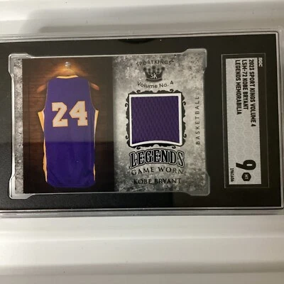 KOBE BRYANT 2023 Sports Kings Vol 4, Legends Memorabilia GAME WORN  - Image 1 of 4