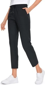 Women's High Waisted 4-Way Stretch Golf Capris 25'' Short Pant Lounge Ankle Pant - Picture 1 of 19