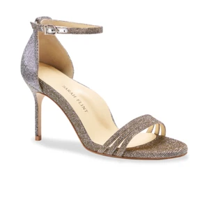 Sarah Flint Perfect Sandal 85, Style#SF567LMGM, Size IT 39/ US8.5, Gunmetal Lame - Picture 1 of 14