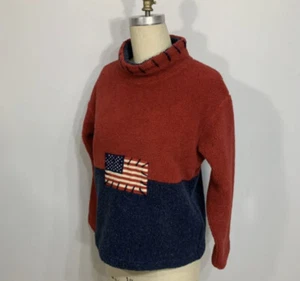 Vintage Sweater American Flag Made In USA Small - Picture 1 of 9