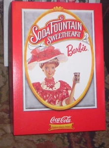 Coca-Cola Collector Edition Soda Fountain Sweetheart 1996 Barbie Collectible 1st - Picture 1 of 3