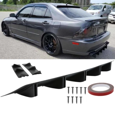 Divisor difusor labial parachoques trasero coche 5 aletas negro brillante para Lexus IS300 IS200 Foto 1 de 4