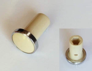 Vintage & Classic Car Chrome Rimmed Cream Knob, Alvis Wolseley MG Morgan - Picture 1 of 1