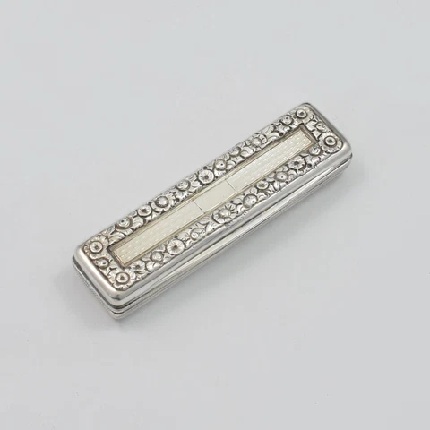 George III Silver Toothpick Box Georgian c.1810 Daniel Hockley Antique Cover