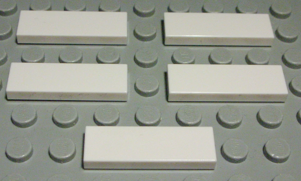 Lego Tile - Tile 1x3 White 5 Pieces - Image 1 of 1