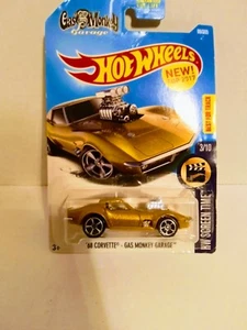 2017 Hot Wheels #99 HW Screen Time 3/10 68 CORVETTE GAS MONKEY GARAGE Gold wMC5s - Picture 1 of 4