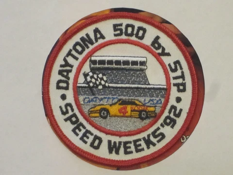 1992 Daytona 500 embroidered jacket patch - - - Ernie Irvan Kodak Chevrolet Cover