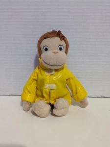 Rare Curious George Small Plush With Raincoat 2007 Monkey Doll  - Picture 1 of 4