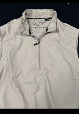 Greg Norman - Grande - Bronceado Chaleco de Golf Pullover Rompevientos Foto 1 de 3