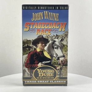 NEW VHS! STAGECOACH RACE, BANDITS OF THE BADLANDS, & THE DRIFTER John Wayne - Picture 1 of 10