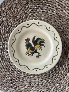 California Provincial by METLOX POPPYTRAIL VERNON 6.5” Rooster Bread Plate VTG - Picture 1 of 7