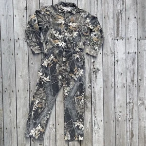 Vintage Mossy Oak Break Up Camo Coveralls Hunting Sz Medium Made In USA - Picture 1 of 15