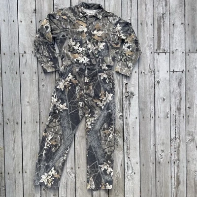 Vintage Mossy Oak Break Up Camo Coveralls Hunting Sz Medium Made In USA - Image 1 of 4
