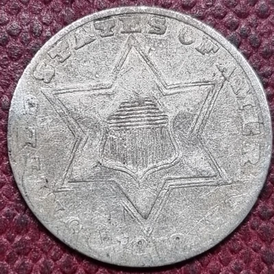 1858 Three Cent Piece 3c Silver Trime Better Grade #96655 - Image 1 of 2
