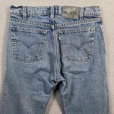 Jeans masculino vintage anos 90 Levis prata aba reta e estreita 32x32 lavagem leve EUA - Imagem 1 de 4