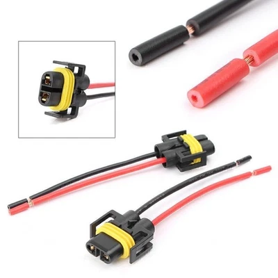 2x H11 H8 880 881 Female Adapter Wiring Harness Socket For Headlights Fog Lights - Image 1 of 4