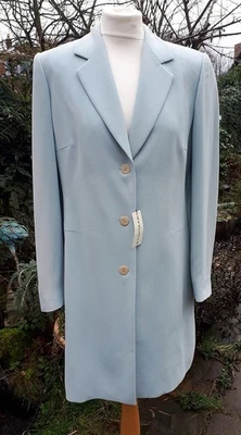 NEW Designer Windsmoor pastel blue long occasionwear overcoat jacket UK 10 - Image 1 of 4