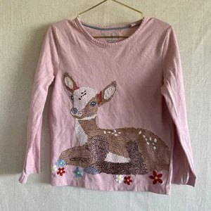 Mini Boden Superstitch Tee, Fawn, Size 5-6 - Picture 1 of 3