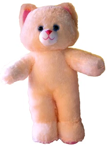 Build a Bear Lemon Cream Kitty Cat Plush Yellow Pink Ears Stuffed Animal - Picture 1 of 5