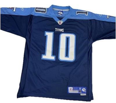Camiseta deportiva Reebok Tennessee Titans Vince Young #10 talla M azul NFL Foto 1 de 4