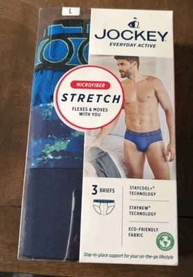 Men's Jockey 3pk. L Everyday Active Microfiber Stretch briefs Staycool Underwear - Image 1 of 2