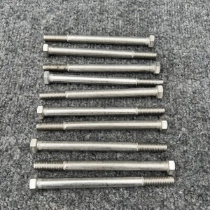 Lot of 10 - 3/8-16 x 5" 316 Stainless Steel Hex Head Cap Screw New - Picture 1 of 15