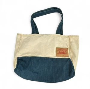 Levi Strauss Tote Shoulder Bag Denim & Canvas Snap Closure Made in USA - Picture 1 of 10