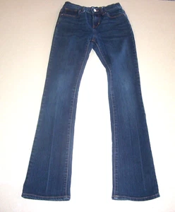 Pantalones de mezclilla elásticos Bootcut azul marino antiguo 14 ajustados para niñas - Imagen 1 de 2