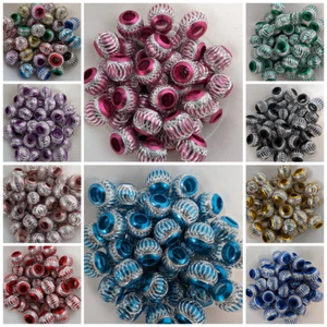 Aluminium Beads, 12mm, Large Hole Beads, 5mm Holes, Choose Your Colour, 30 Beads - Picture 1 of 27