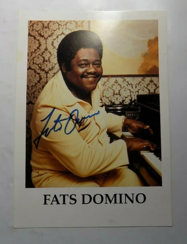 FATS DOMINO Authentic Hand Signed Autograph 5x7 Photo - R&B SINGER/SONGWRITER Cover