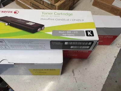 1x Genuine Xerox CT202033 2x Compatible CT202035 & 1x CT202036 CM405df / CP405d - Image 1 of 3