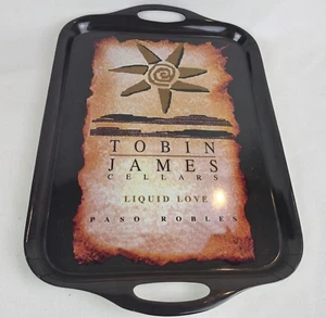 Tobin James Cellars Liquid Love Plastic Rectangle Handled Serving Tray 19" x 13" - Picture 1 of 7