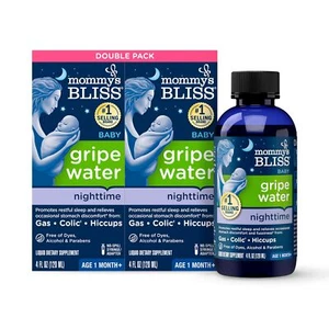 Mommy's Bliss Gripe Water Night Time Double Pack, Relieves Stomach Discomfort - Picture 1 of 9