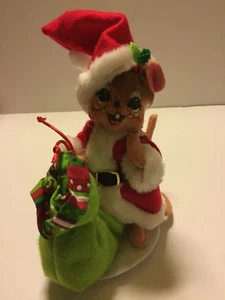 NWT ANNALEE 6” Jolly Lolli Santa Mouse - Picture 1 of 5