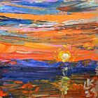 Sunset Seascape Painting Beach Original Seaside Ocean Impressionism Collectible