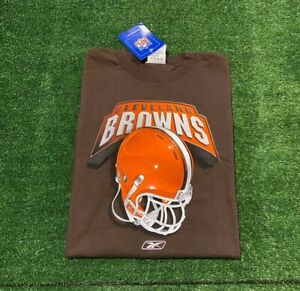 Vintage Cleveland Browns shirt extra large new brown Reebok mens orange Y2K
