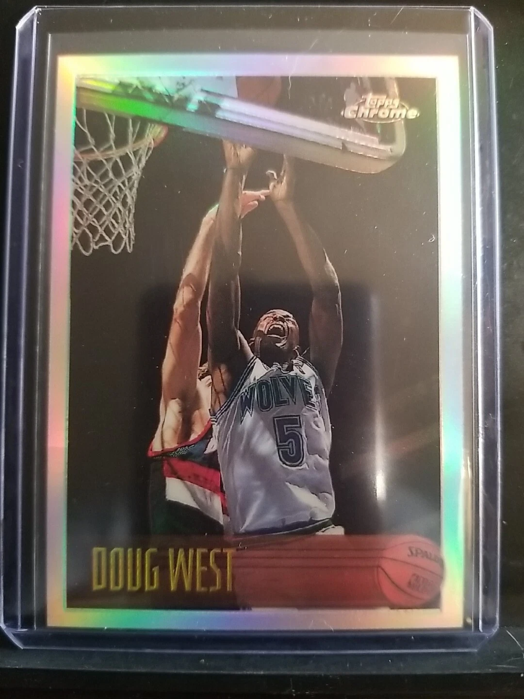 1996-97 topps chrome refractor Doug West #61