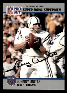 1990 Pro Set Football #134 Johnny Unitas Auto Autograph JSA - Picture 1 of 2