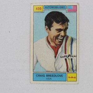 AUTOMOBILISMO PANINI CRAIG BREEDLOVE N° 435 CAMPIONI DELLO SPORT 1969 70 [G1737]
