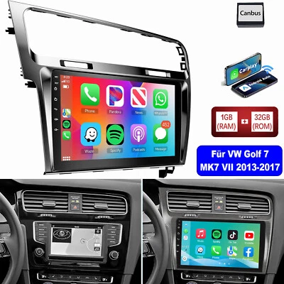1+32GB Für Golf VII 7 2013-2017 Autoradio Android 14 Navigation GPS CarPlay WIFI - Bild 1 von 4