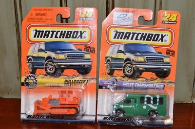 Matchbox ENTREGA RÁPIDA Chevy Transport Bus BIG MOVERS Bulldozer Ruedas Mattel Foto 1 de 2